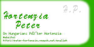 hortenzia peter business card